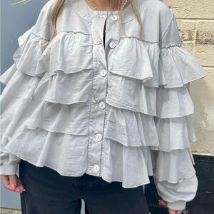 European Culture Tiered Ruffled Jacket – Size Small